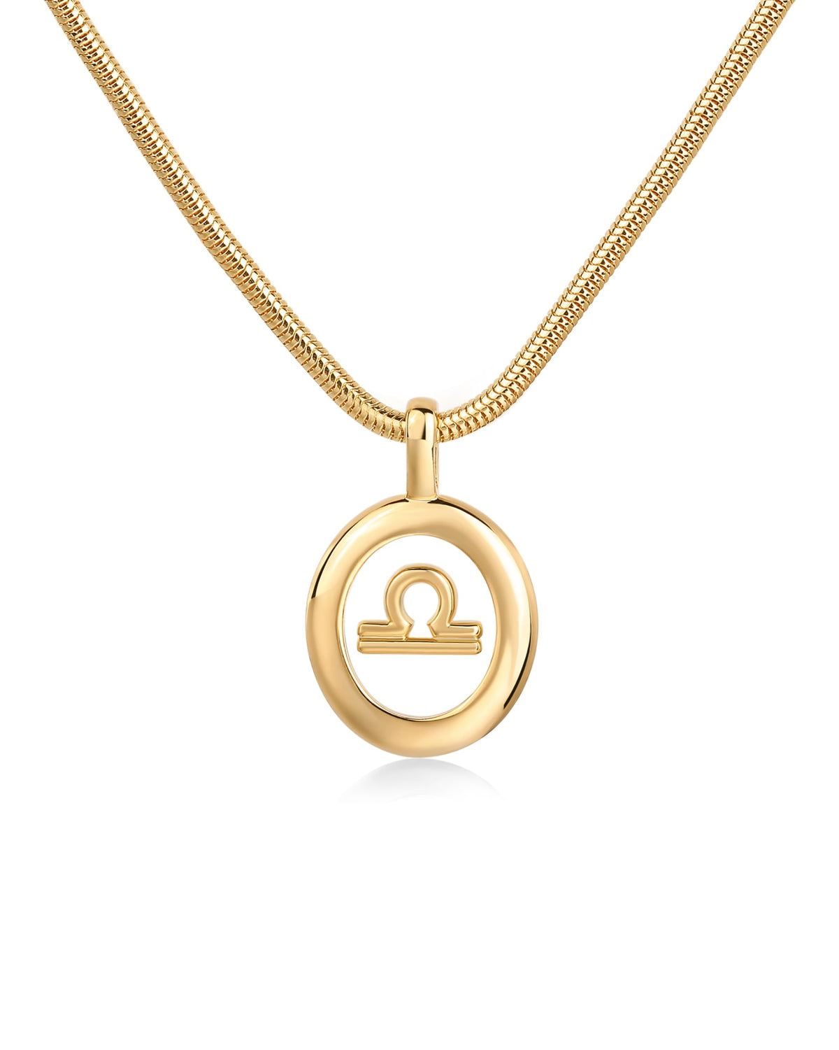 PAVOI Collier pendentif astrologique flottant plaqué or jaune 14 carats pour femme | Collier empilé horoscope | Cadeaux de colliers du zodiaque | Collier Balance