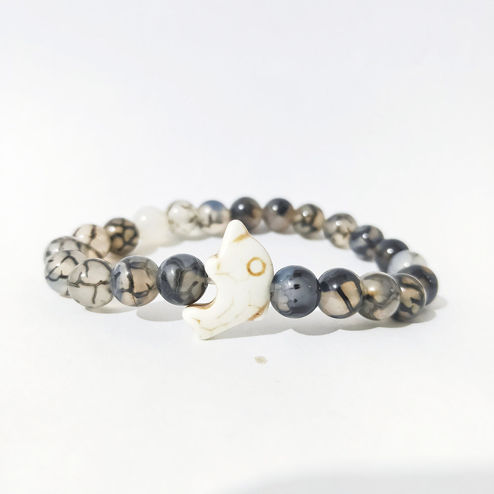 MARIN- Dolphin Volcanic Rock Bracelet