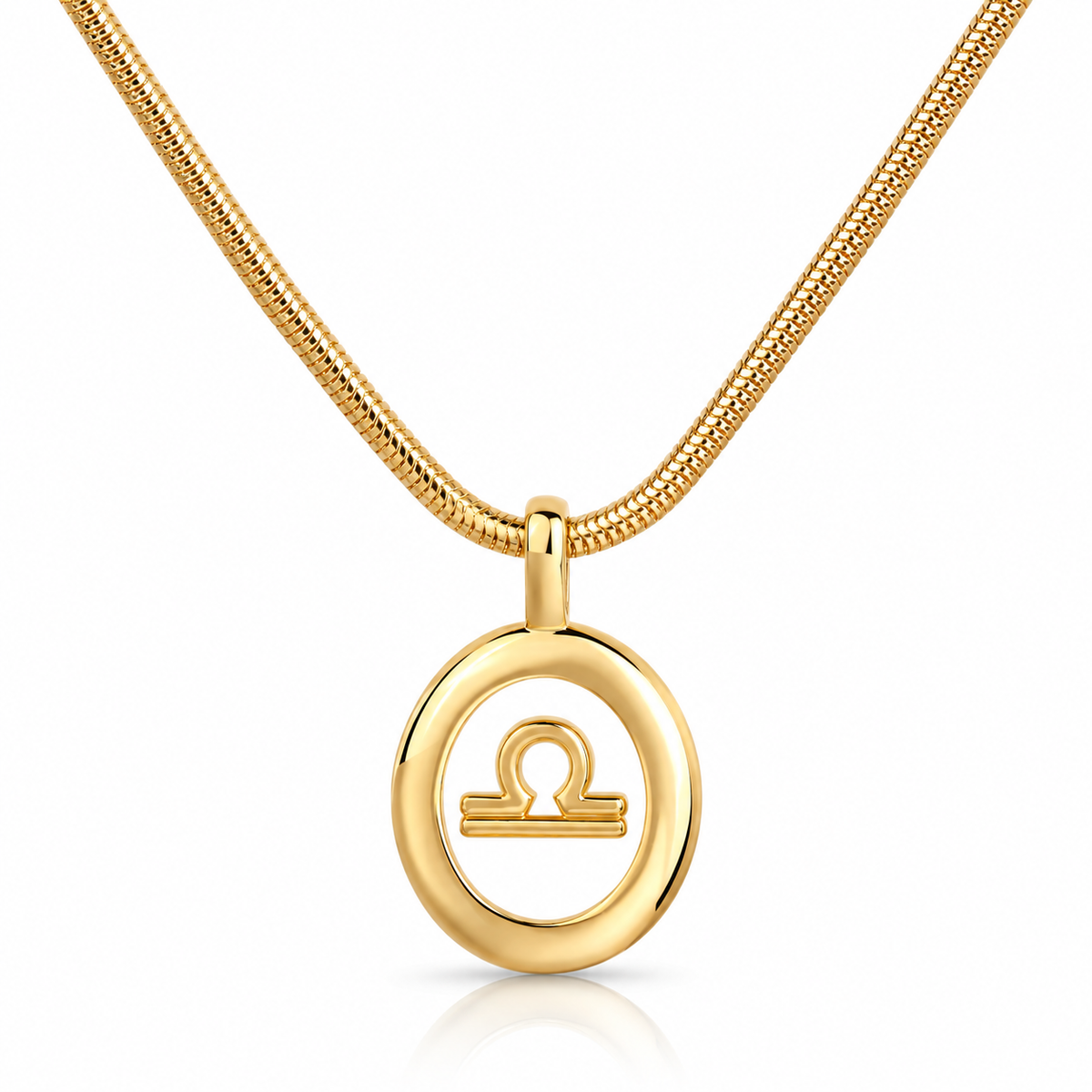 PAVOI Collier pendentif astrologique flottant plaqué or jaune 14 carats pour femme | Collier empilé horoscope | Cadeaux de colliers du zodiaque | Collier Balance