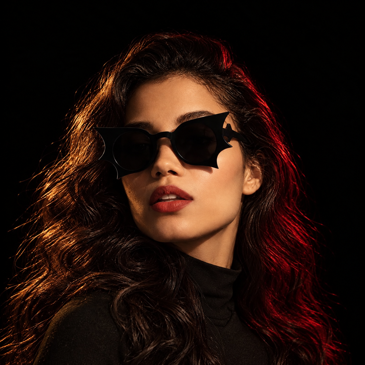 BAT – Gothic-Sonnenbrille (Schwarz / Schildpatt)