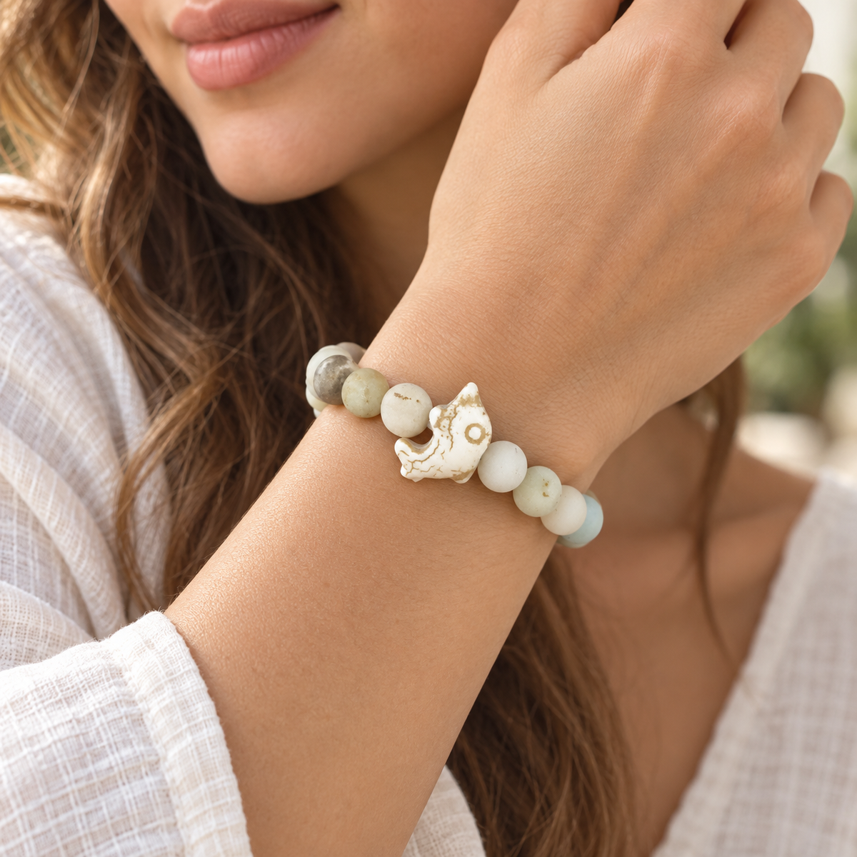 MARIN- Dolphin Volcanic Rock Bracelet